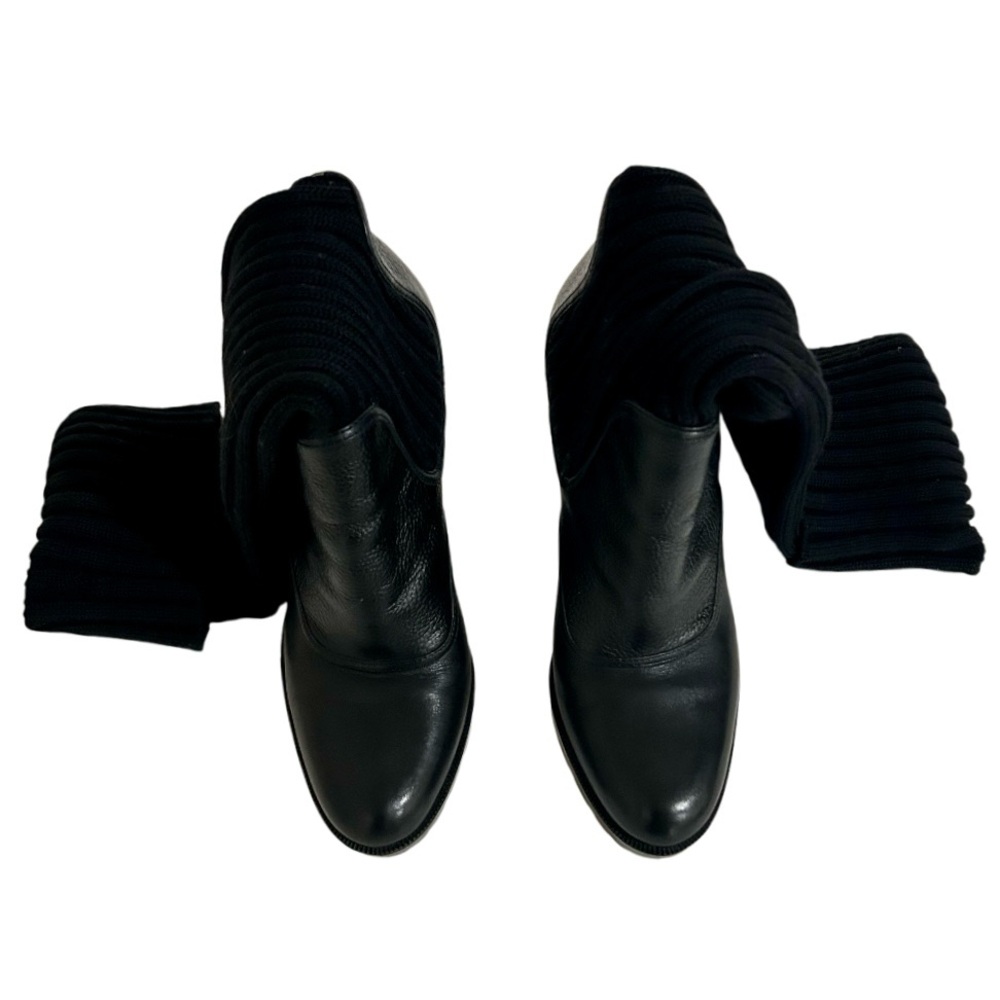 ***MUST GO***Gucci Black Wedge Boots with Knit Cuff...not Size 8 But 7 - Picture 9 of 14